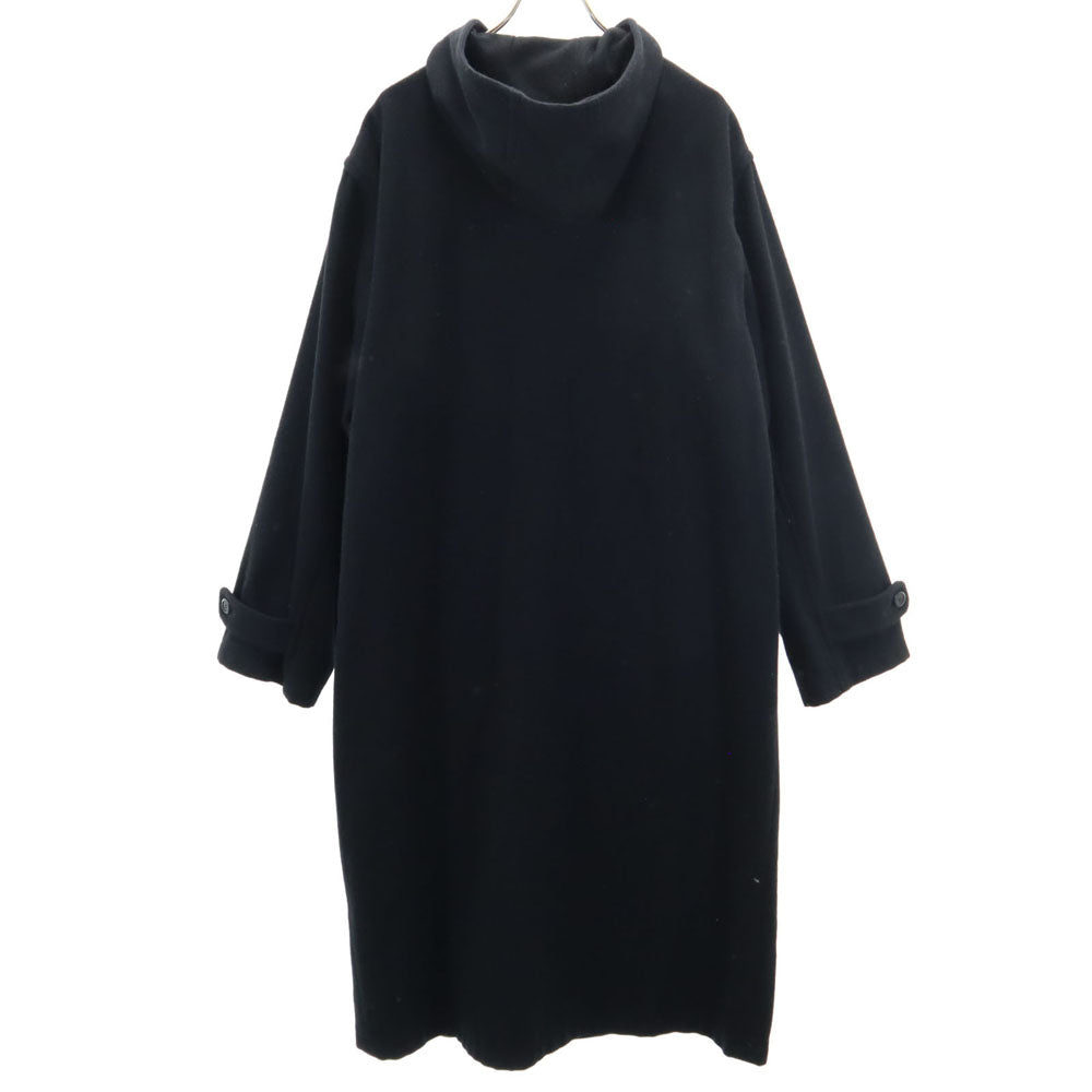 MOSCHINO Wool Blend Long Coat Black Size TL