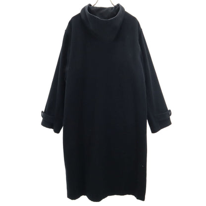 MOSCHINO Wool Blend Long Coat Black Size TL