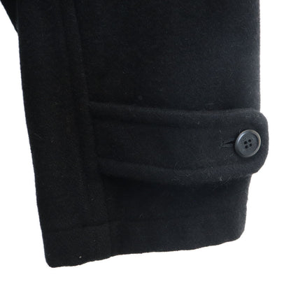 MOSCHINO Wool Blend Long Coat Black Size TL