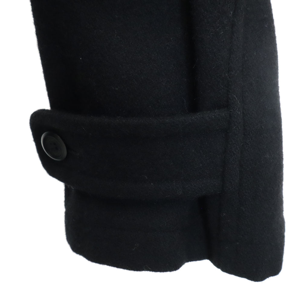 MOSCHINO Wool Blend Long Coat Black Size TL
