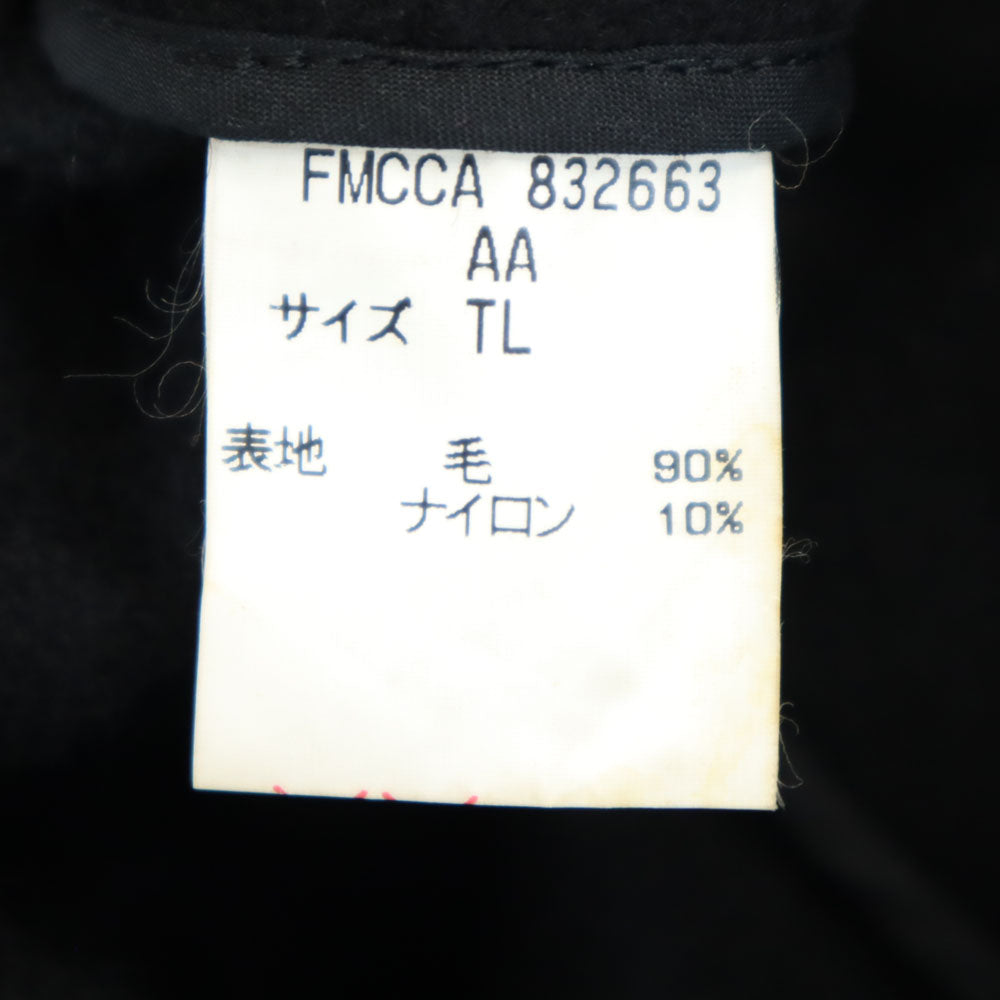 MOSCHINO Wool Blend Long Coat Black Size TL