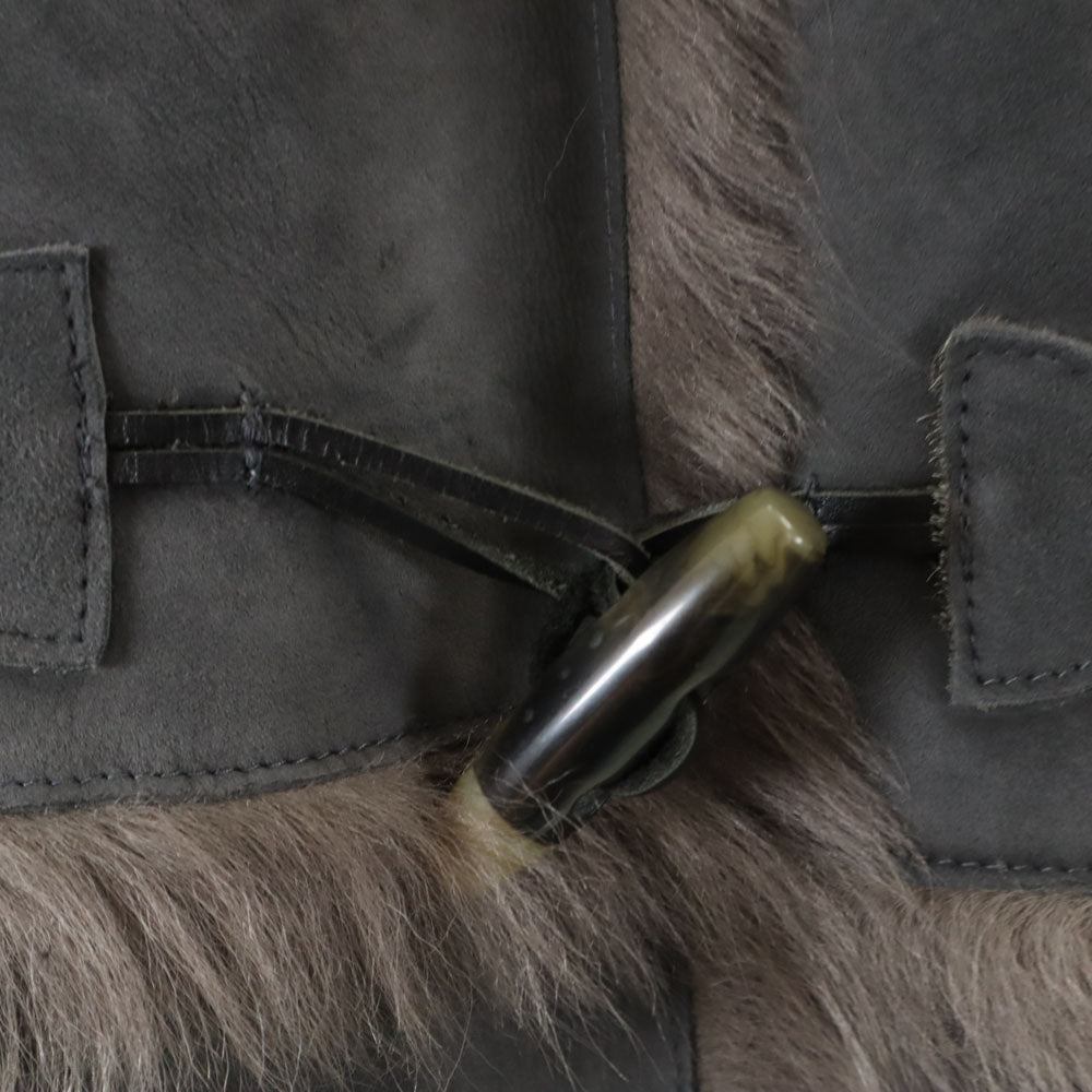 Banana Republic Gray Real Fur Shearling Coat Size S