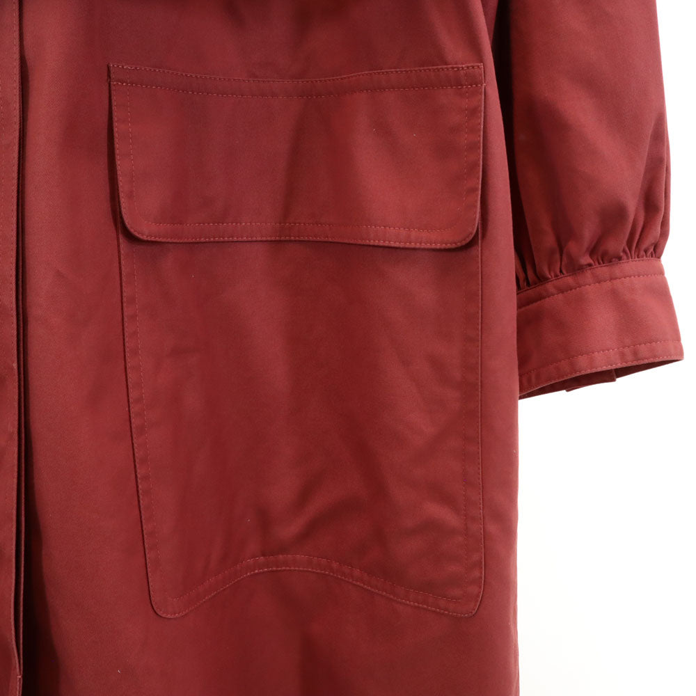 YVES SAINT LAURENT 80s 90s Balmacaan Coat Red Size T9