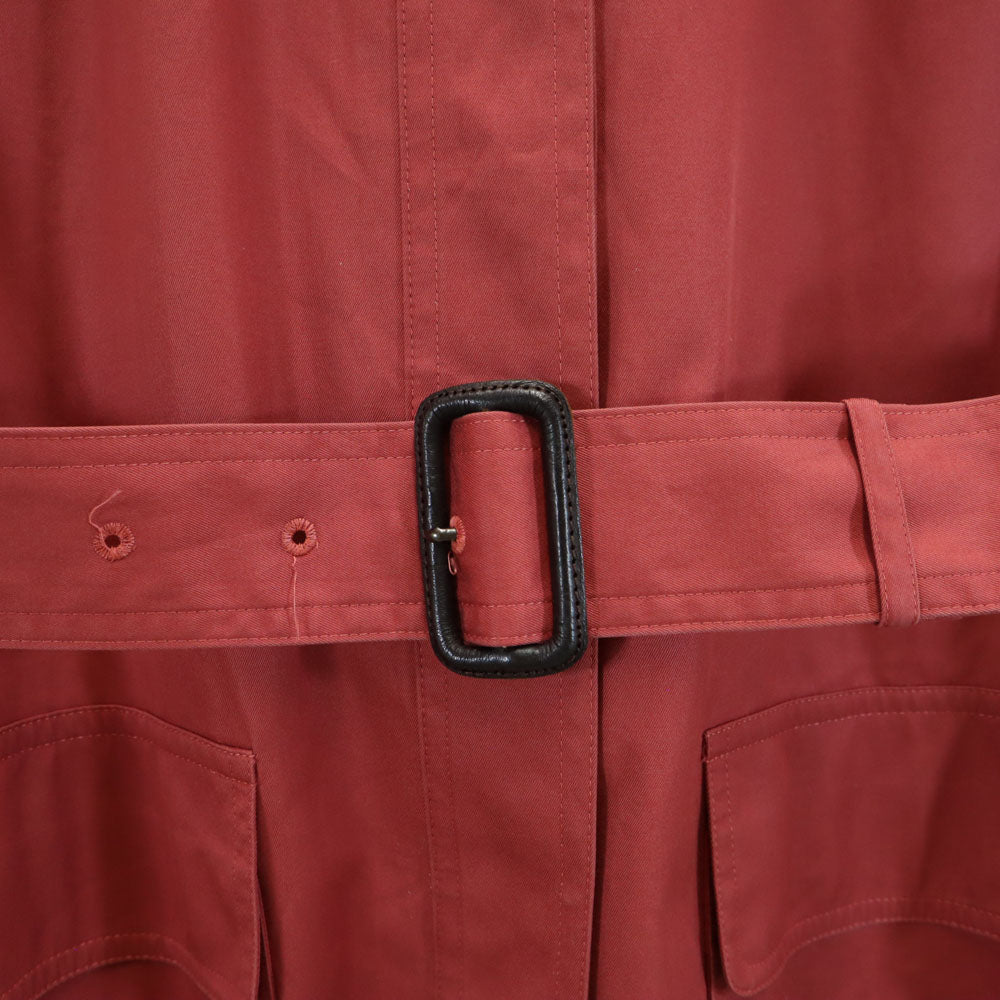 YVES SAINT LAURENT 80s 90s Balmacaan Coat Red Size T9