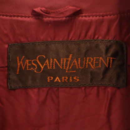 YVES SAINT LAURENT 80s 90s Balmacaan Coat Red Size T9