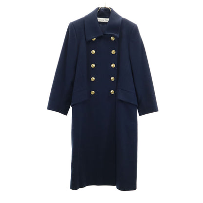 Christian Dior 90s Loro Piana Lamb Wool Coat Navy Size 6