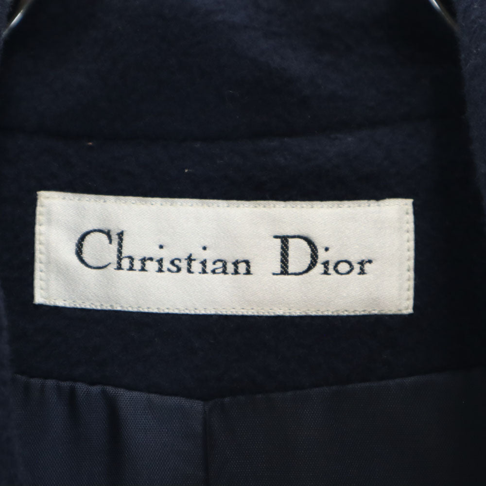 Christian Dior 90s Loro Piana Lamb Wool Coat Navy Size 6
