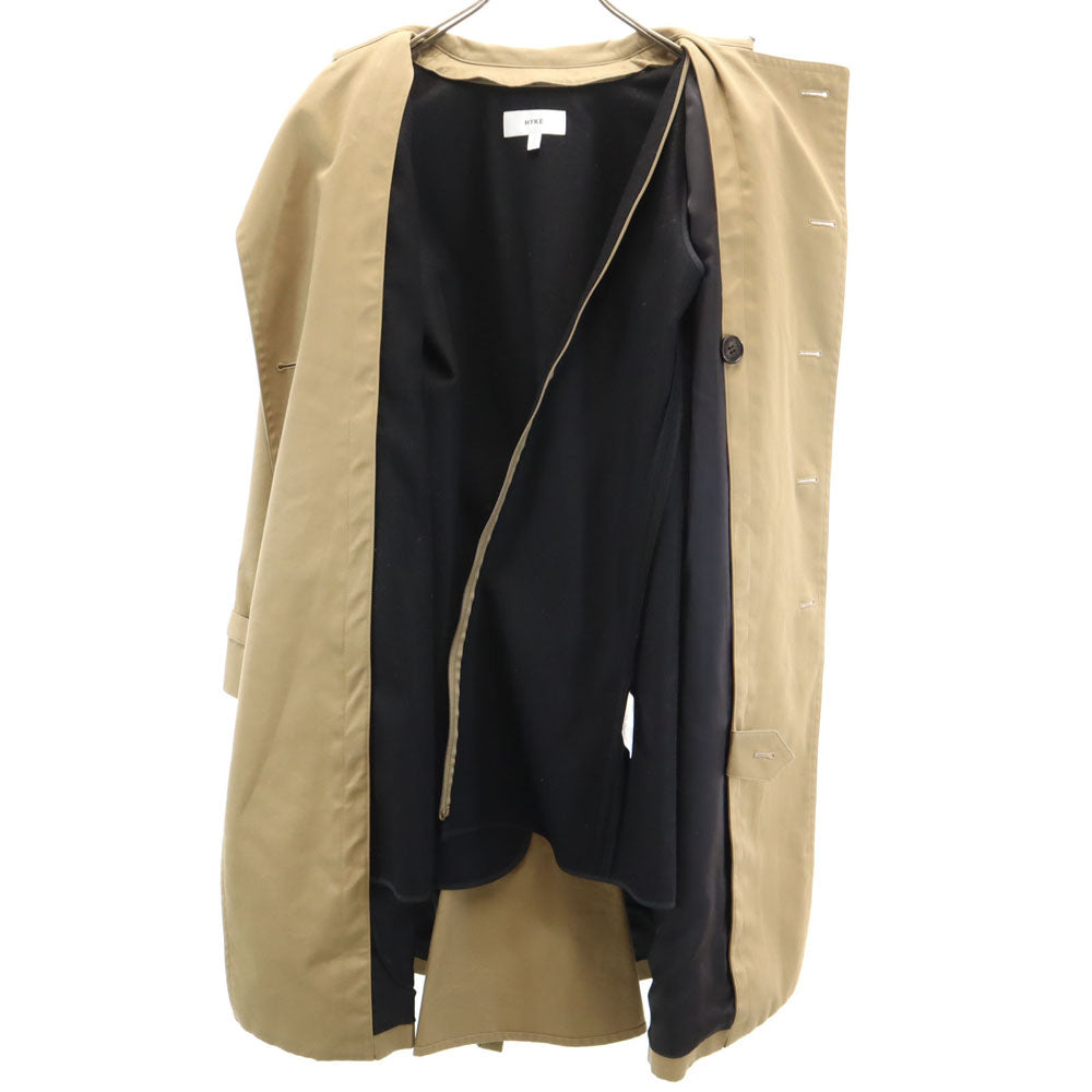HYKE Beige Trench Coat w/ Wool Liner Size 2