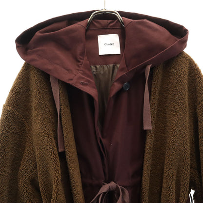 CLANE Layered Boa Coat Brown Size 1