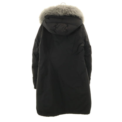 WOOLRICH Fox Fur Down Coat Black Size S