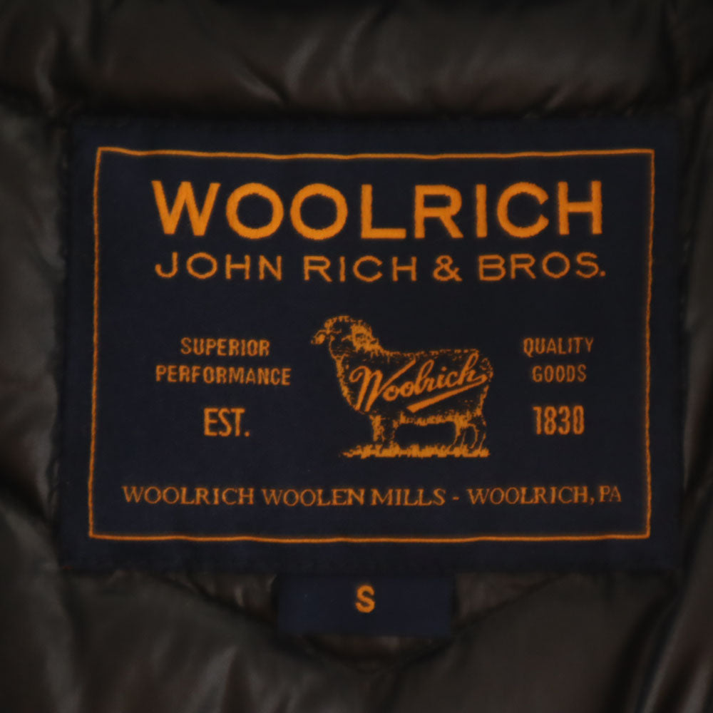 WOOLRICH Fox Fur Down Coat Black Size S