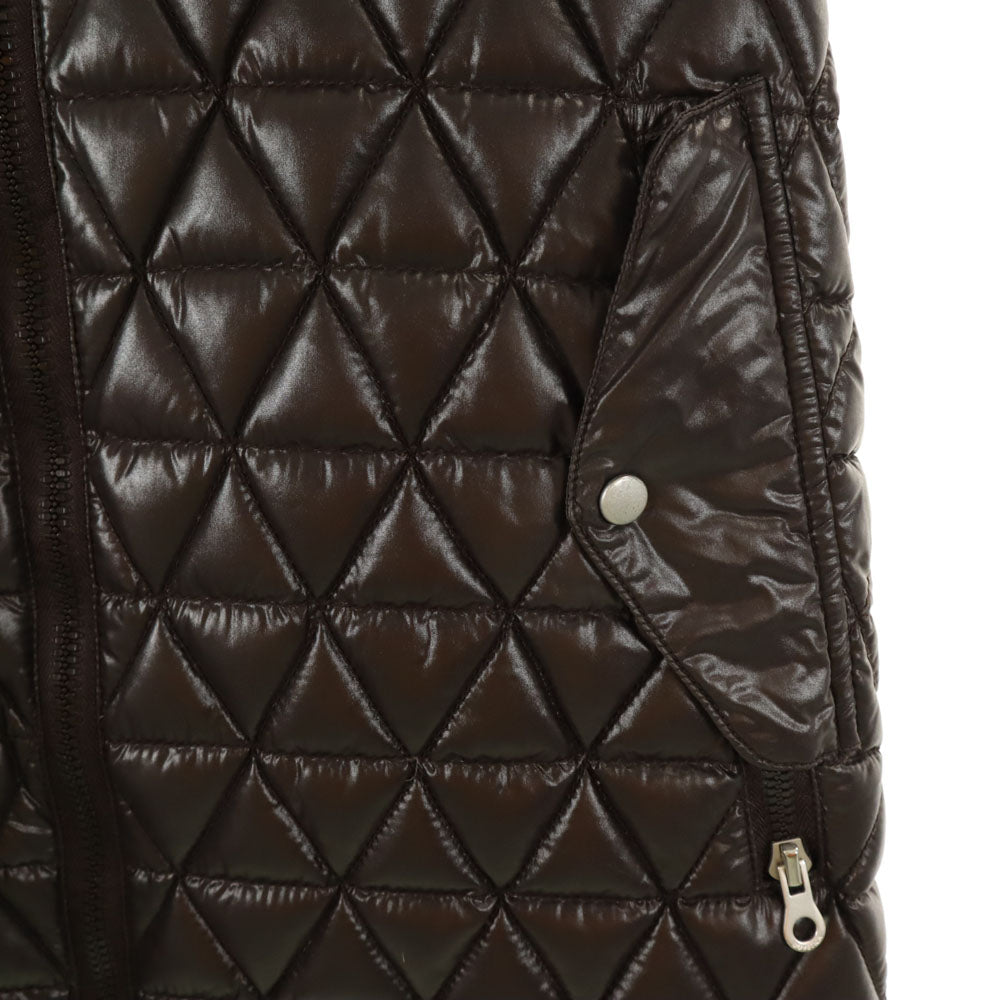 DUVETICA Quilted Down Coat Brown Size 38