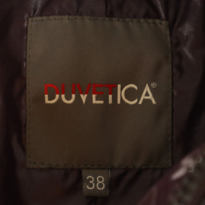DUVETICA Quilted Down Coat Brown Size 38