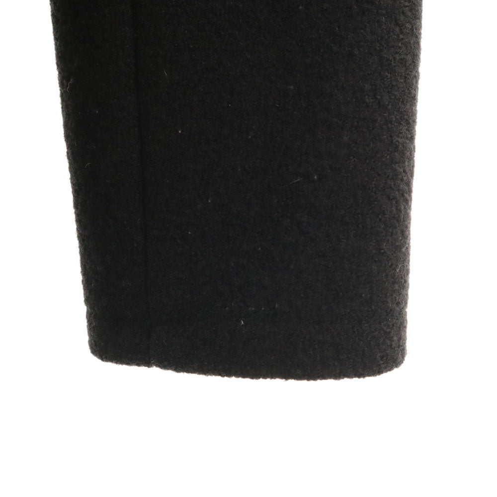 JIL SANDER NAVY Collarless Coat Black Size 34