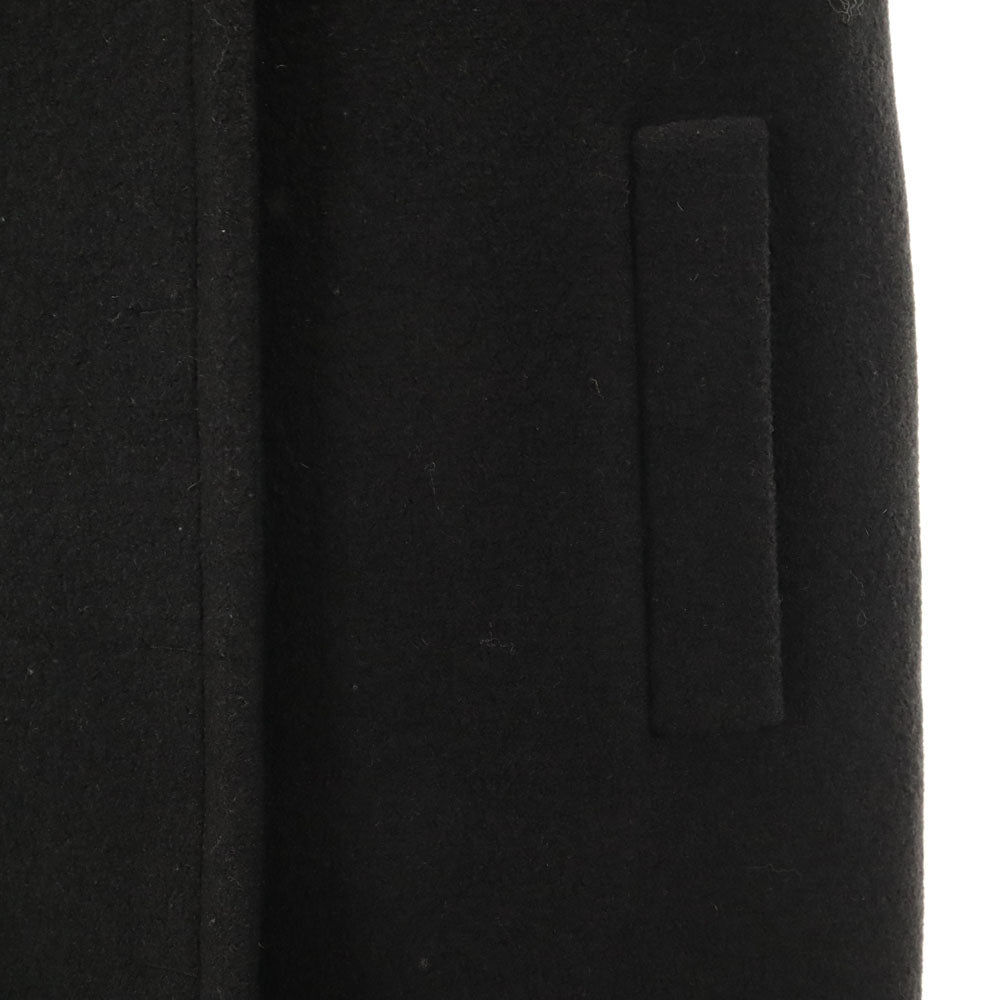 JIL SANDER NAVY Collarless Coat Black Size 34