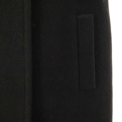 JIL SANDER NAVY Collarless Coat Black Size 34