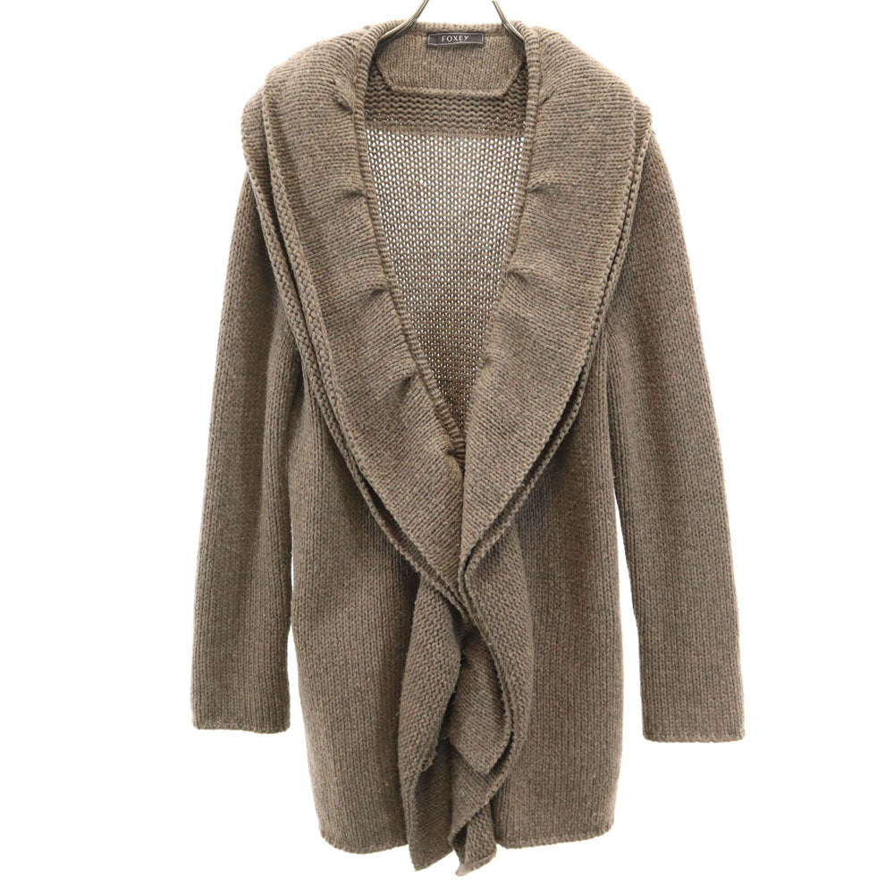 FOXEY Knit Coat Ash Brown Size F