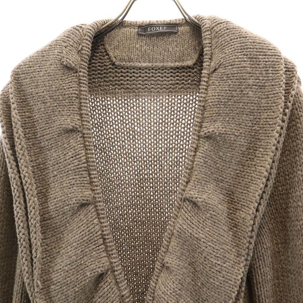 FOXEY Knit Coat Ash Brown Size F