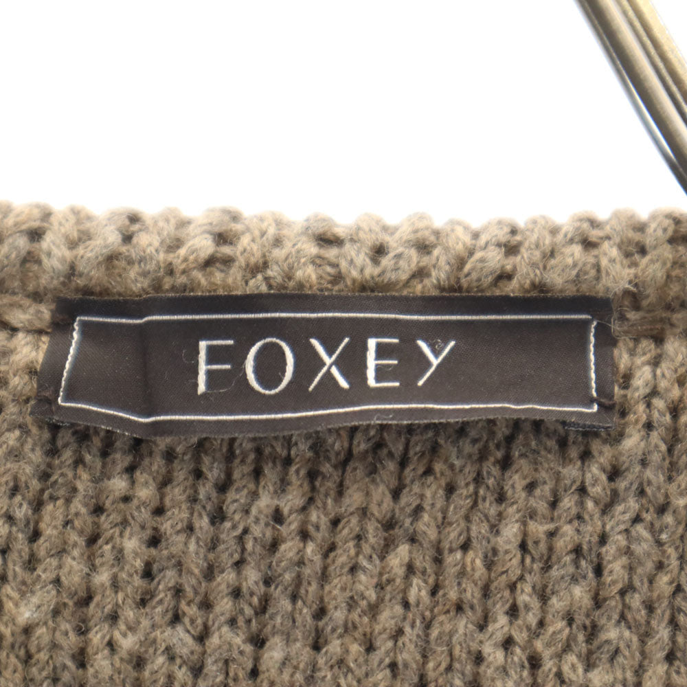 FOXEY Knit Coat Ash Brown Size F