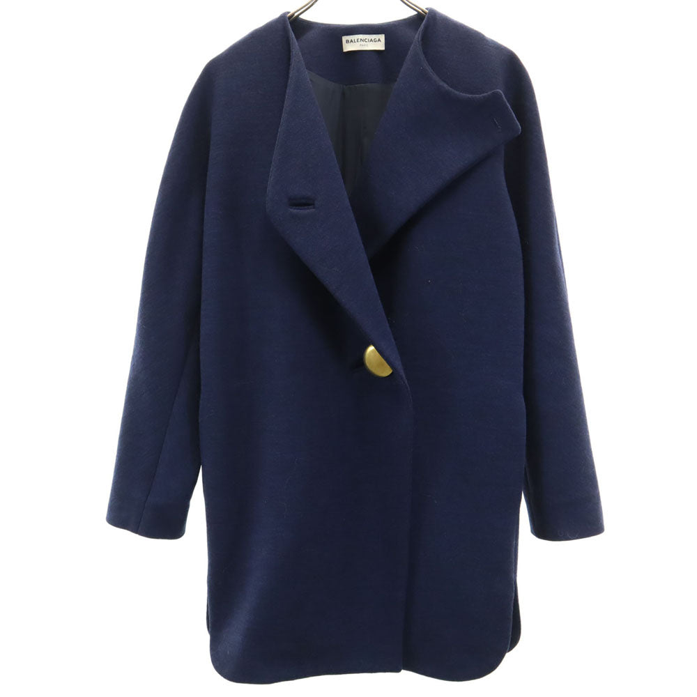 BALENCIAGA Coat Navy Size 34