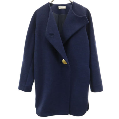 BALENCIAGA Coat Navy Size 34