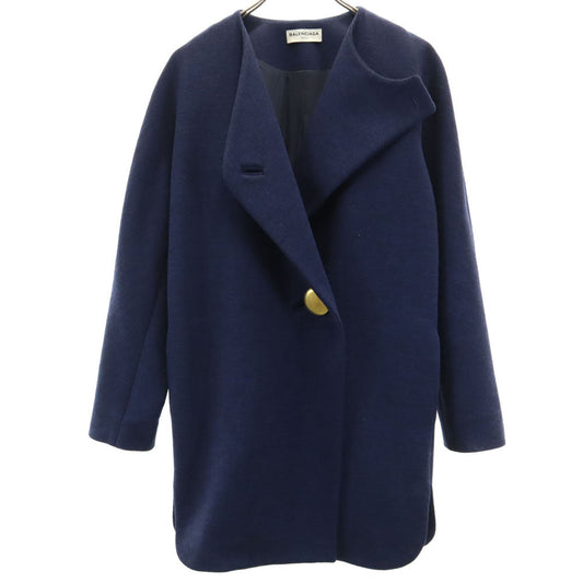 BALENCIAGA Coat Navy Size 34