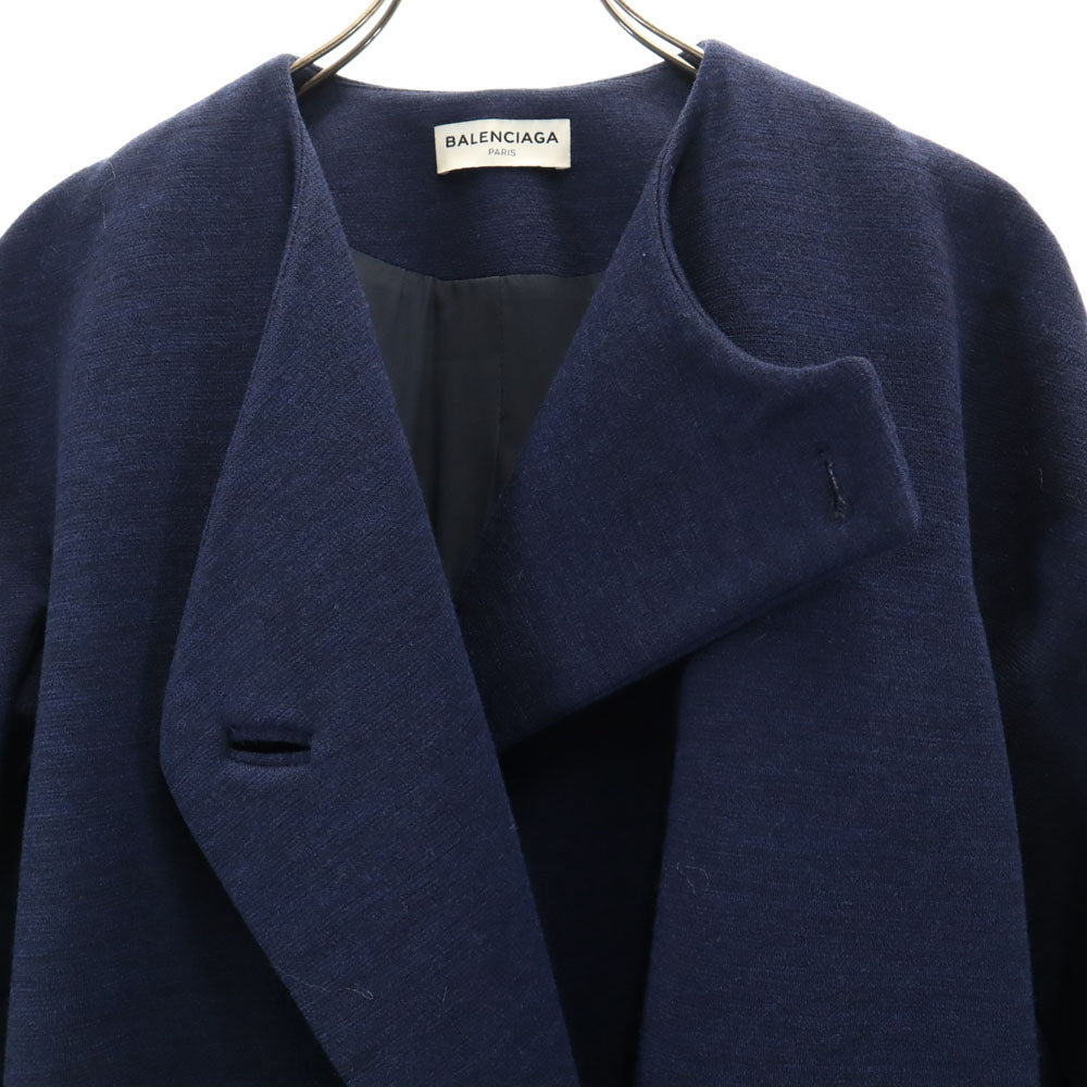 BALENCIAGA Coat Navy Size 34