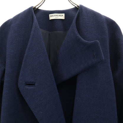 BALENCIAGA Coat Navy Size 34