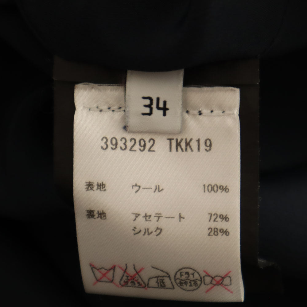 BALENCIAGA Coat Navy Size 34