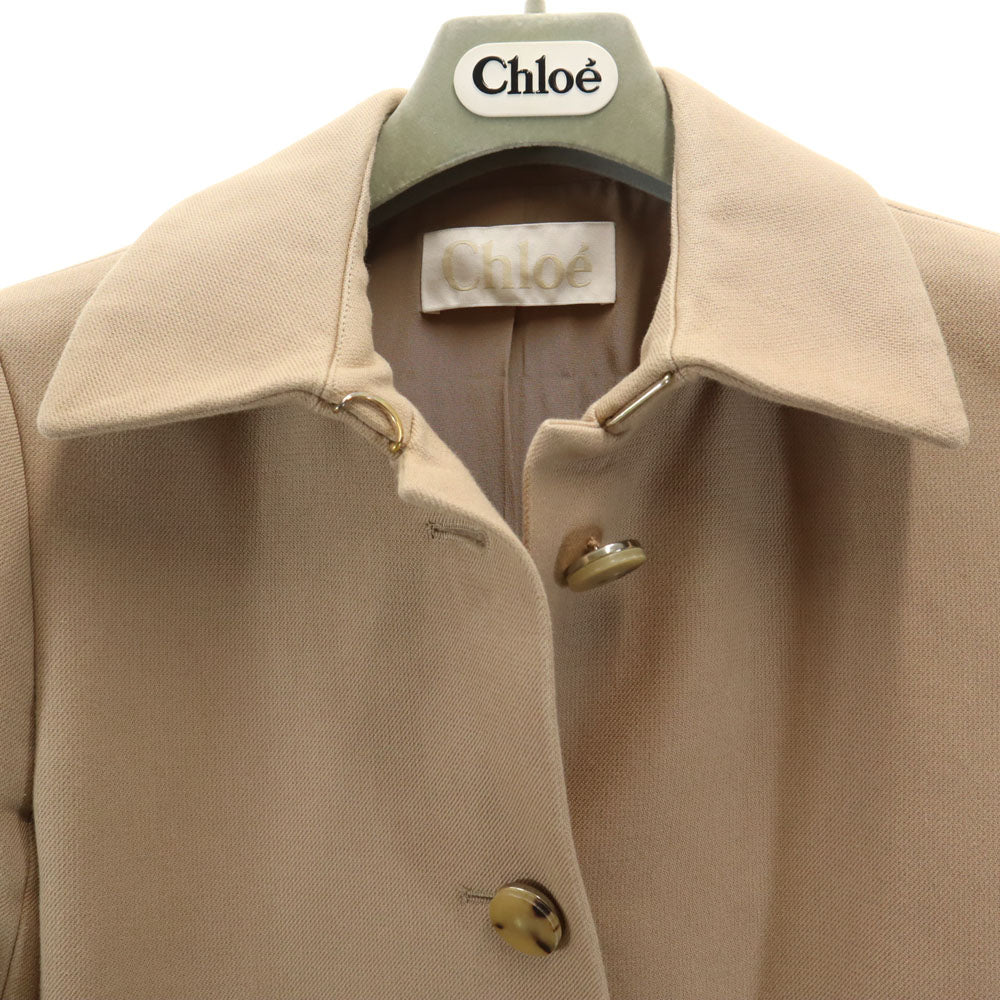 Chloe Bal Collar Coat Beige Size 38