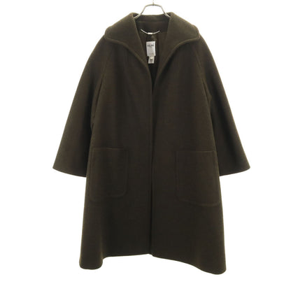 CELINE French Cashmere Blend Melton Coat Khaki Size 40