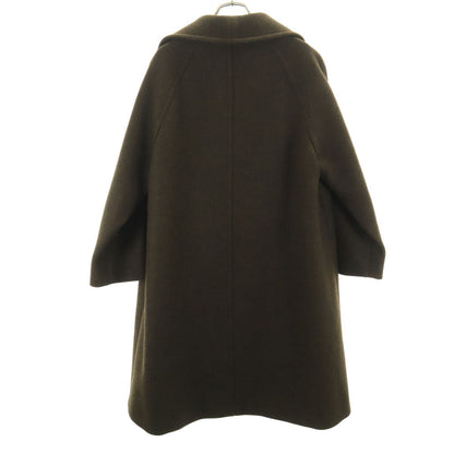 CELINE French Cashmere Blend Melton Coat Khaki Size 40