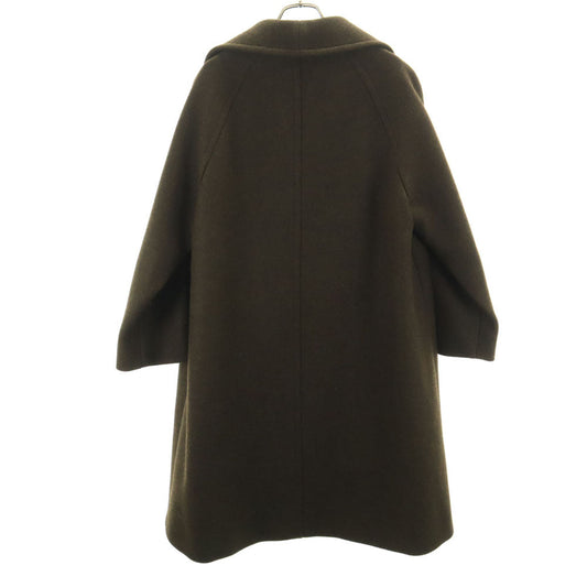 CELINE French Cashmere Blend Melton Coat Khaki Size 40