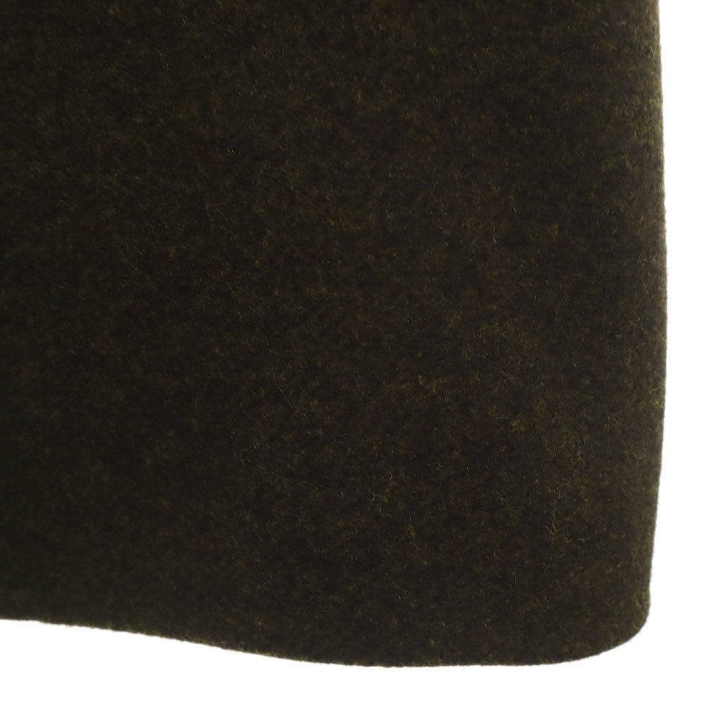 CELINE French Cashmere Blend Melton Coat Khaki Size 40
