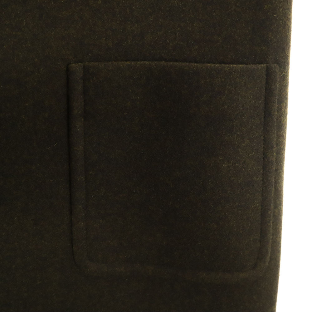 CELINE French Cashmere Blend Melton Coat Khaki Size 40