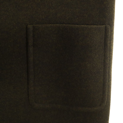 CELINE French Cashmere Blend Melton Coat Khaki Size 40