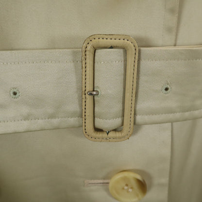 Burberrys 90s Deadstock Champagne Gold Trench Coat Size 9AR
