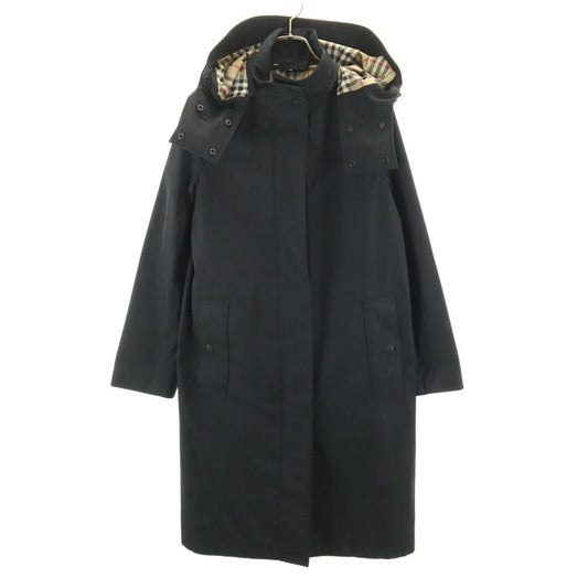 BURBERRY Hooded Coat Black Size 36