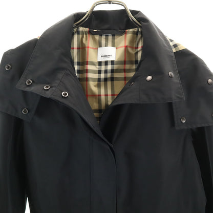 BURBERRY Hooded Coat Black Size 36