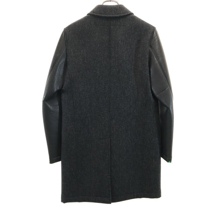 JUNYA WATANABE MAN 2016 Wool Blend Leather Coat Gray Size XS