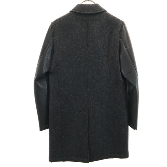 JUNYA WATANABE MAN 2016 Wool Blend Leather Coat Gray Size XS