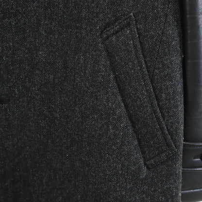 JUNYA WATANABE MAN 2016 Wool Blend Leather Coat Gray Size XS