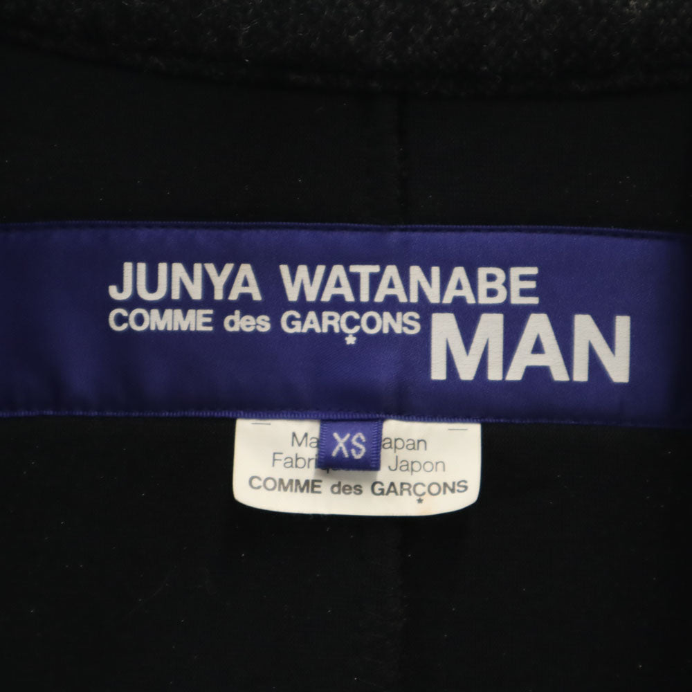 JUNYA WATANABE MAN 2016 Wool Blend Leather Coat Gray Size XS
