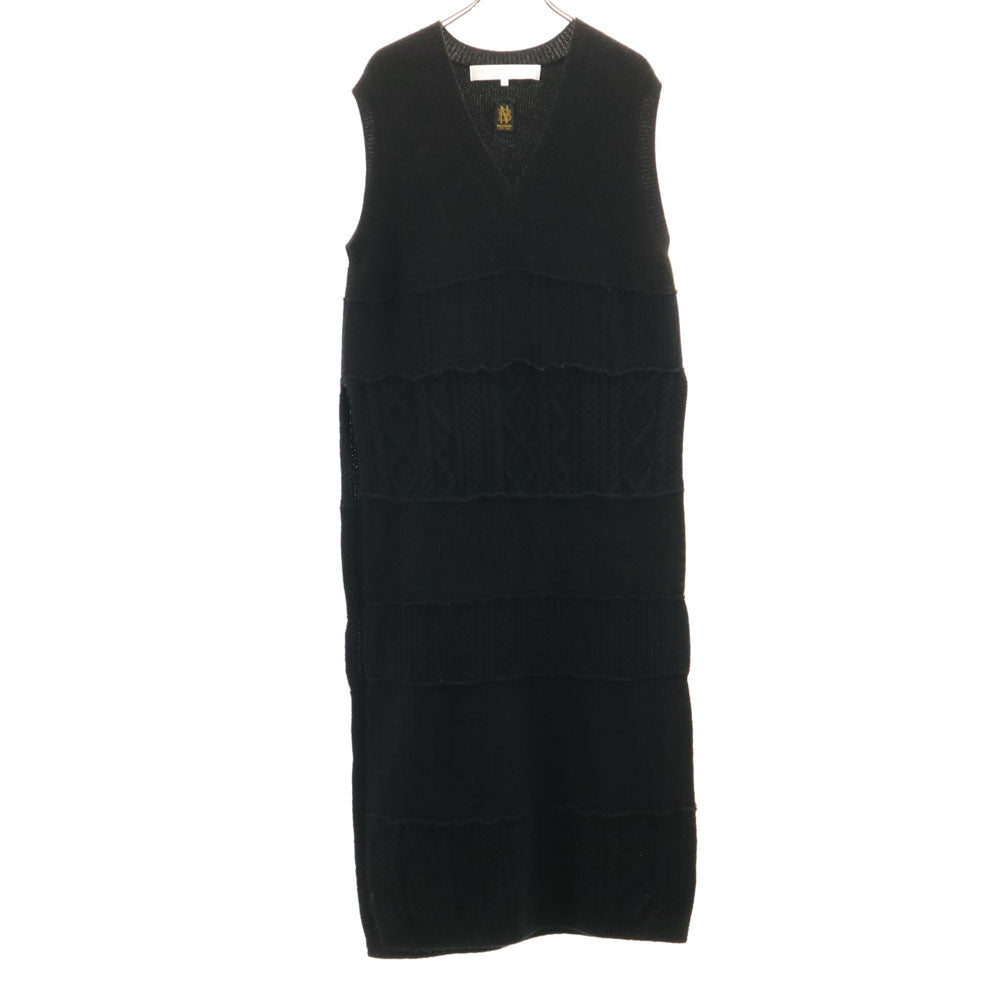 COMME des GARCONS BATONER 2022 Wool Knit Dress Black Size S