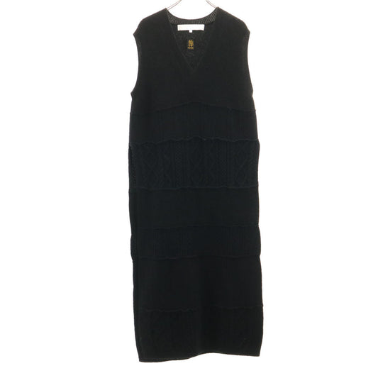 COMME des GARCONS BATONER 2022 Wool Knit Dress Black Size S