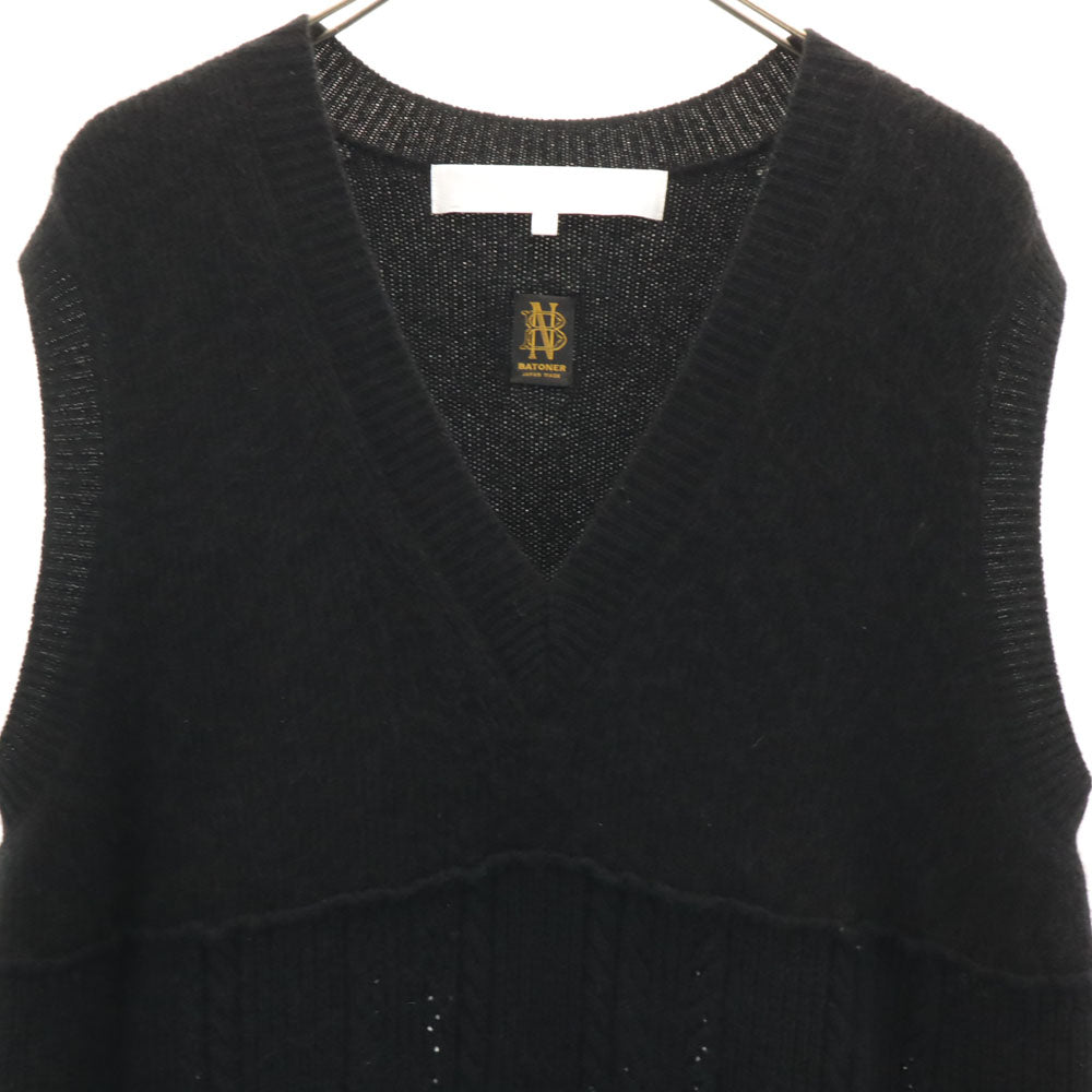 COMME des GARCONS BATONER 2022 Wool Knit Dress Black Size S