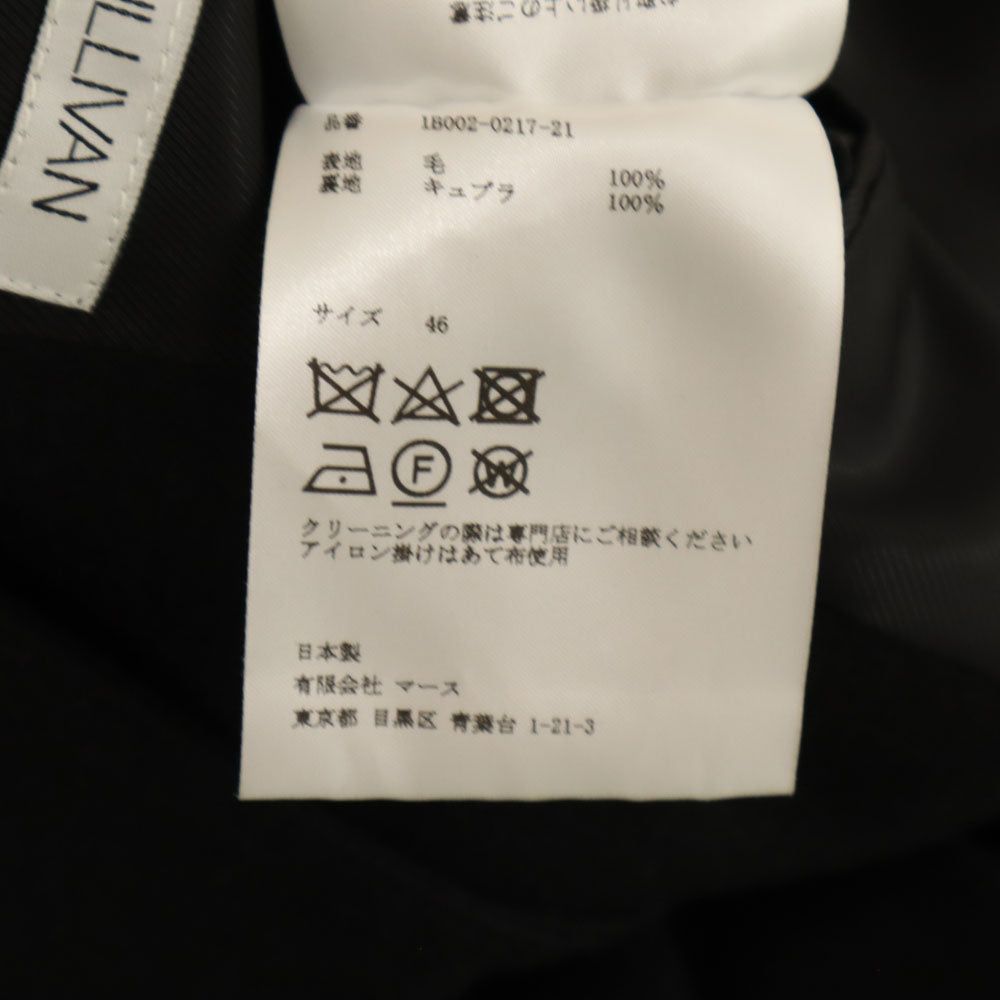 JOHN LAWRENCE SULLIVAN Japanese Chester Coat Black Size 46