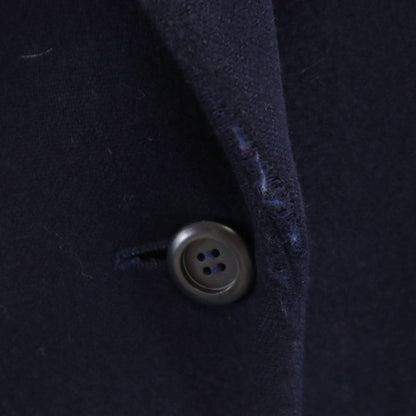 YVES SAINT LAURENT 90s Melton Chesterfield Coat Navy Size M