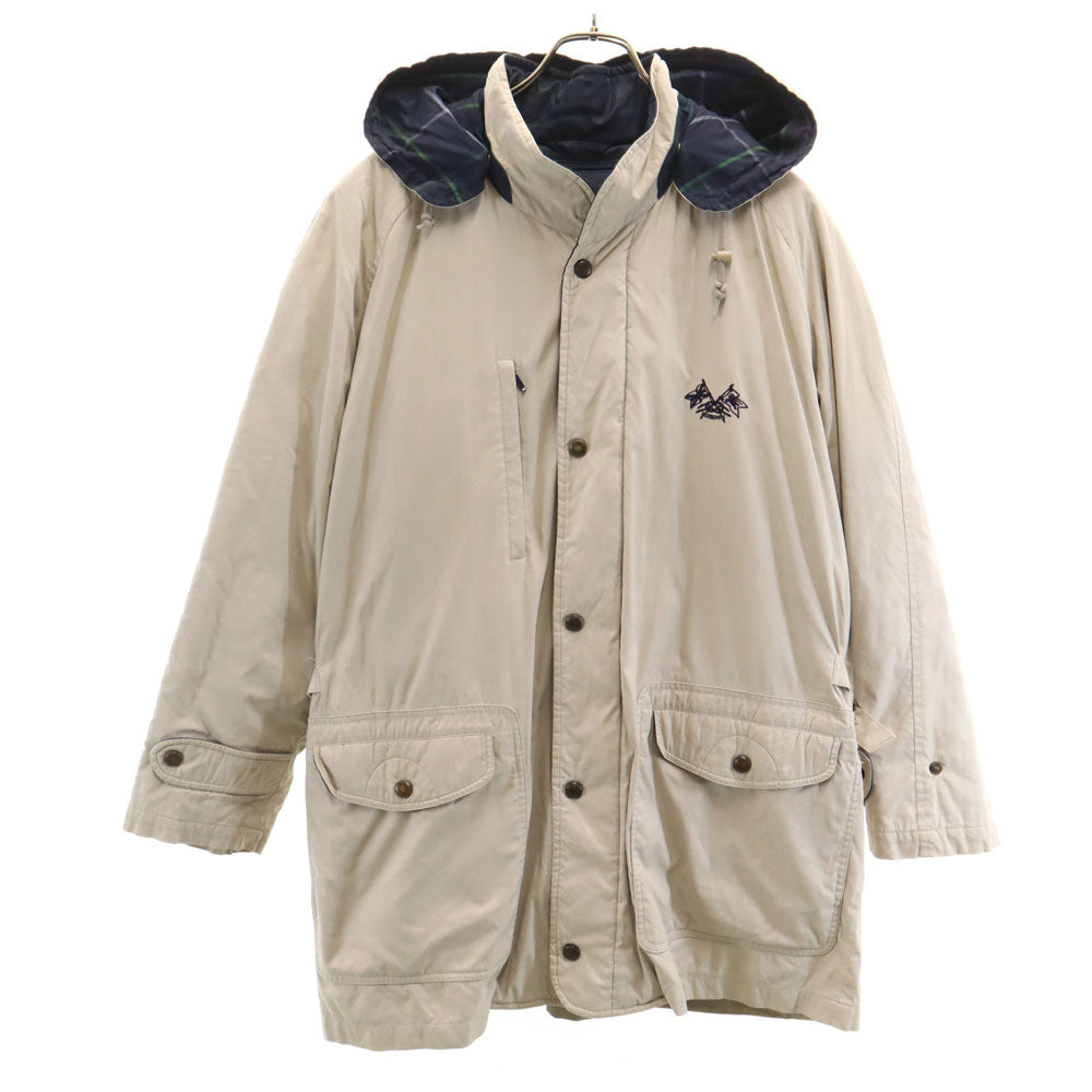 Burberrys 90s Vintage Hooded Down Liner Coat Beige Size L