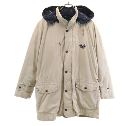 Burberrys 90s Vintage Hooded Down Liner Coat Beige Size L